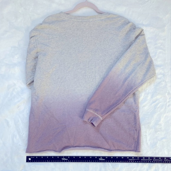 PINK Gray Purple Ombré pullover sweatshirt - Picture 2 of 5